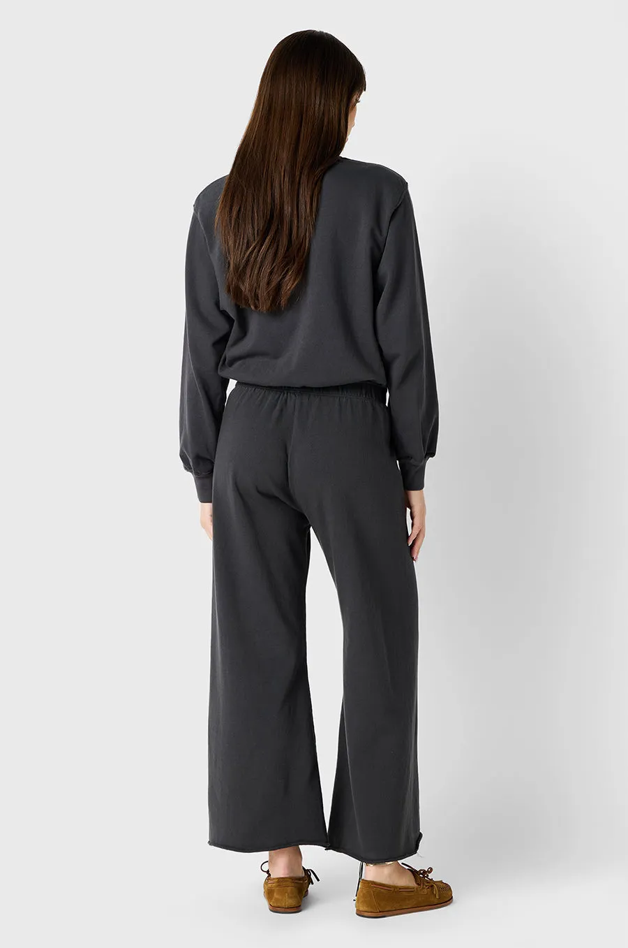 FRENCH FLARE PANT IN SLATE ORGANIC COTTON