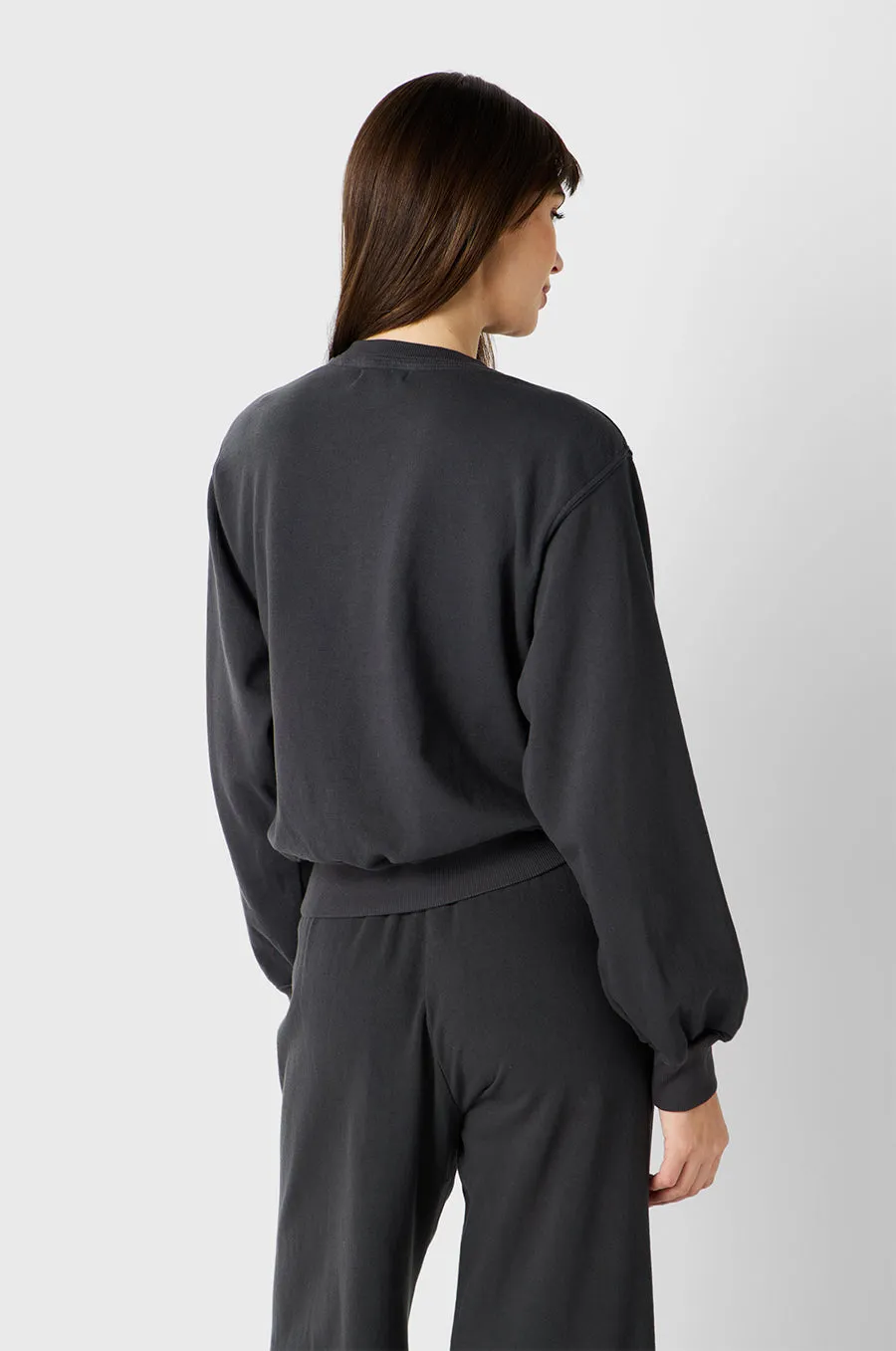 FRENCH FLARE PANT IN SLATE ORGANIC COTTON
