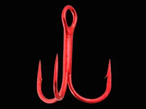 Gamakatsu Round Bend Treble Hooks Red
