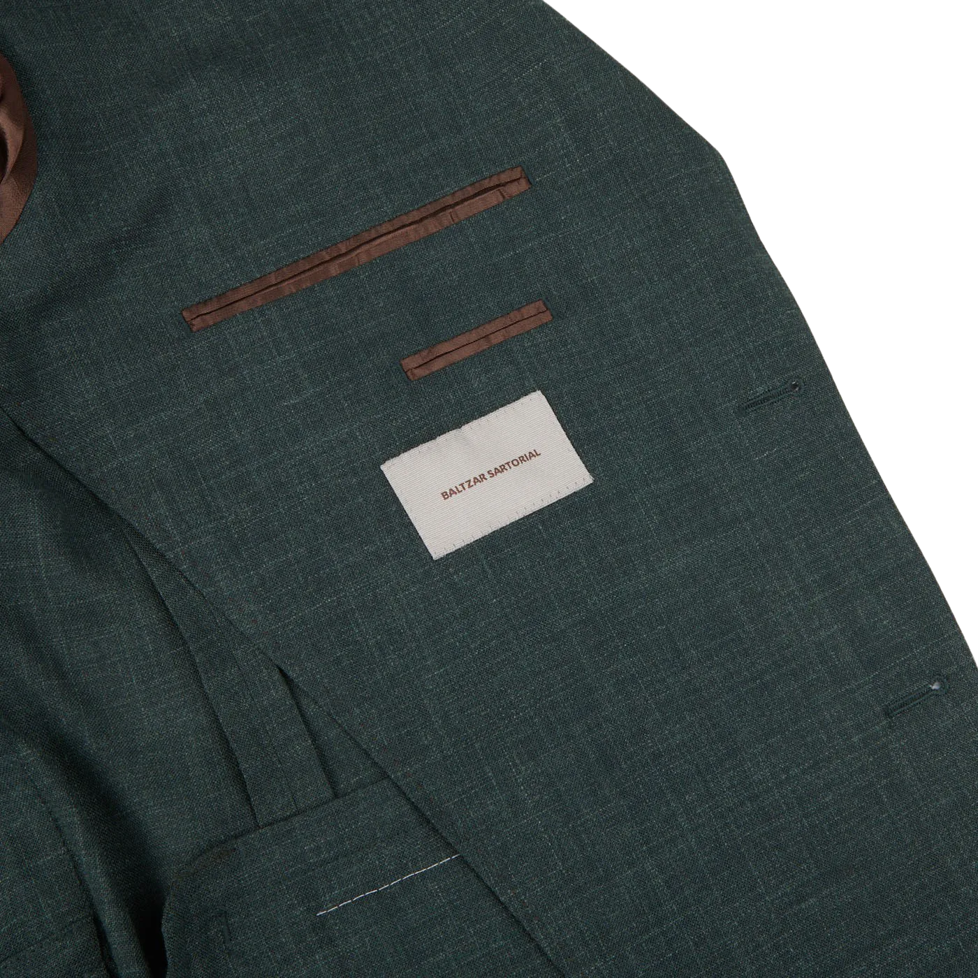 Green Melange Wool Linen Suit Jacket