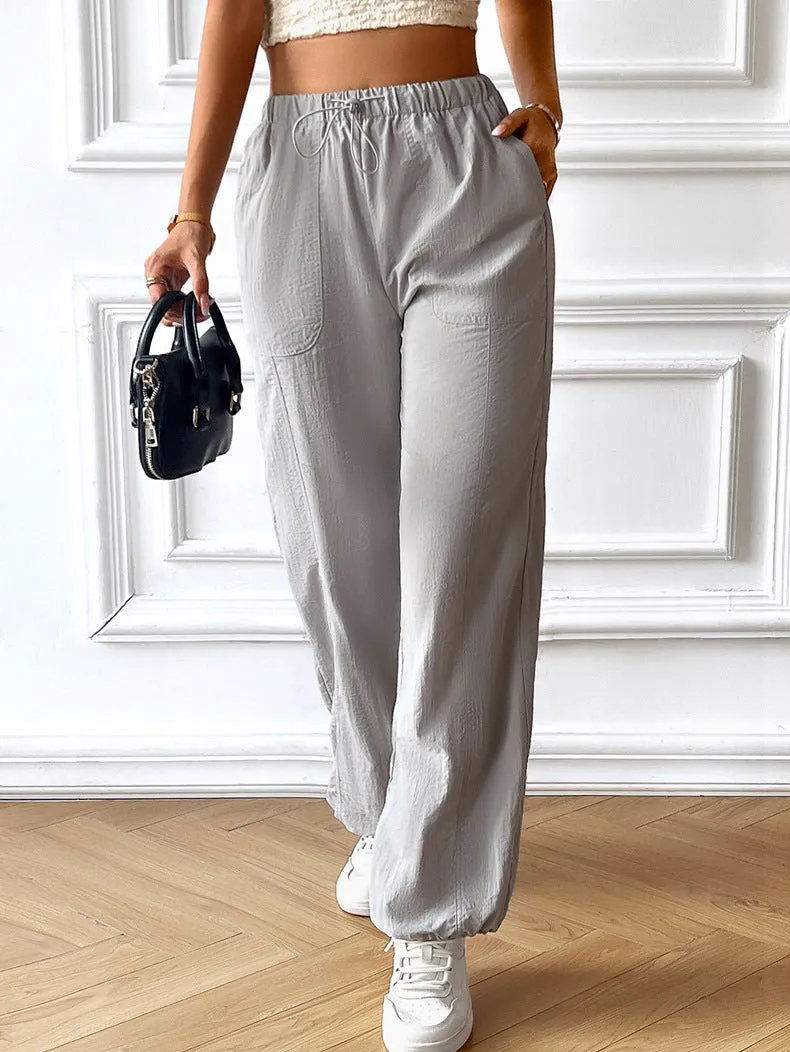 Grey Hiking Cargo Joggers Pants Athletic Sweatpants