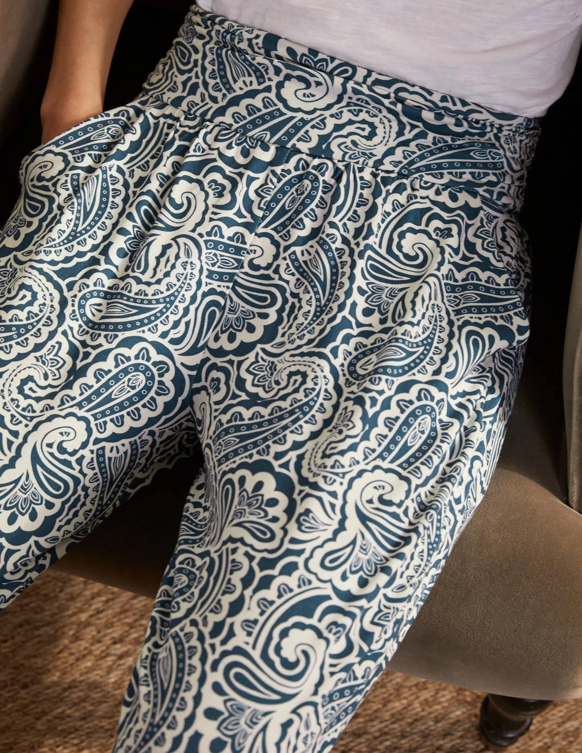 Hareem Jersey Joggers-Aircraft, Summer Paisley