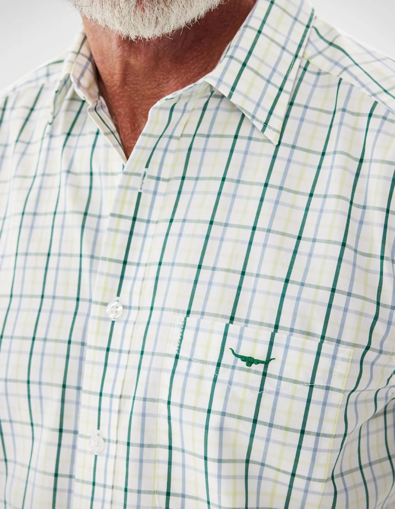 Hervey Shirt - White/Blue/Green
