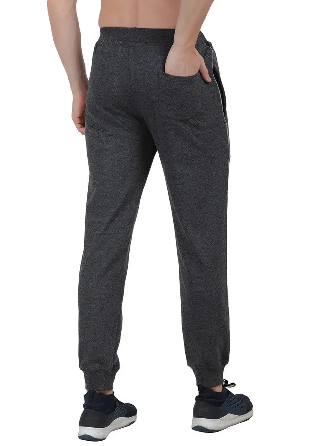 Hiflyers Mens Anthra Slim Fit Solid Terry Joggers