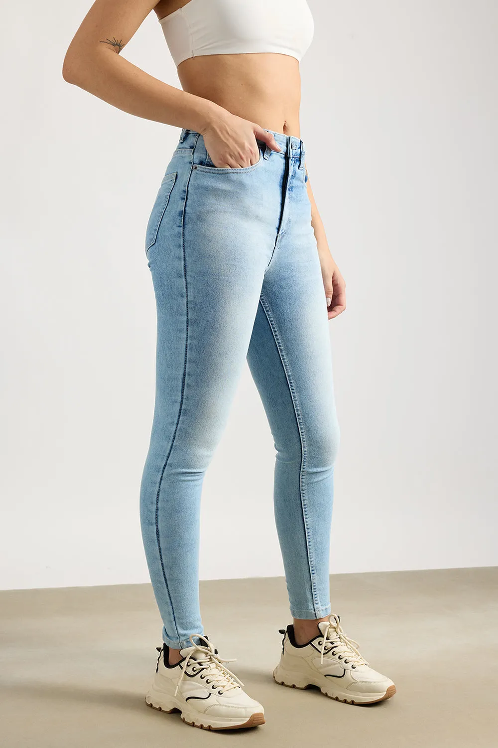 Ice Wash Skinny Women's Jeans