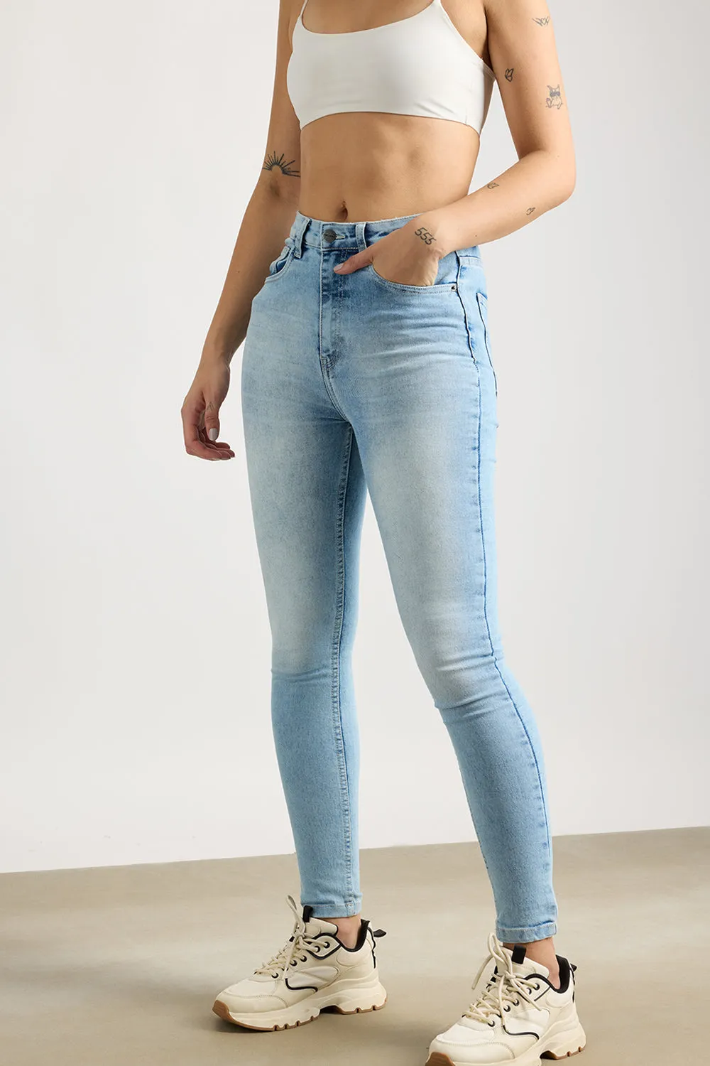 Ice Wash Skinny Women's Jeans