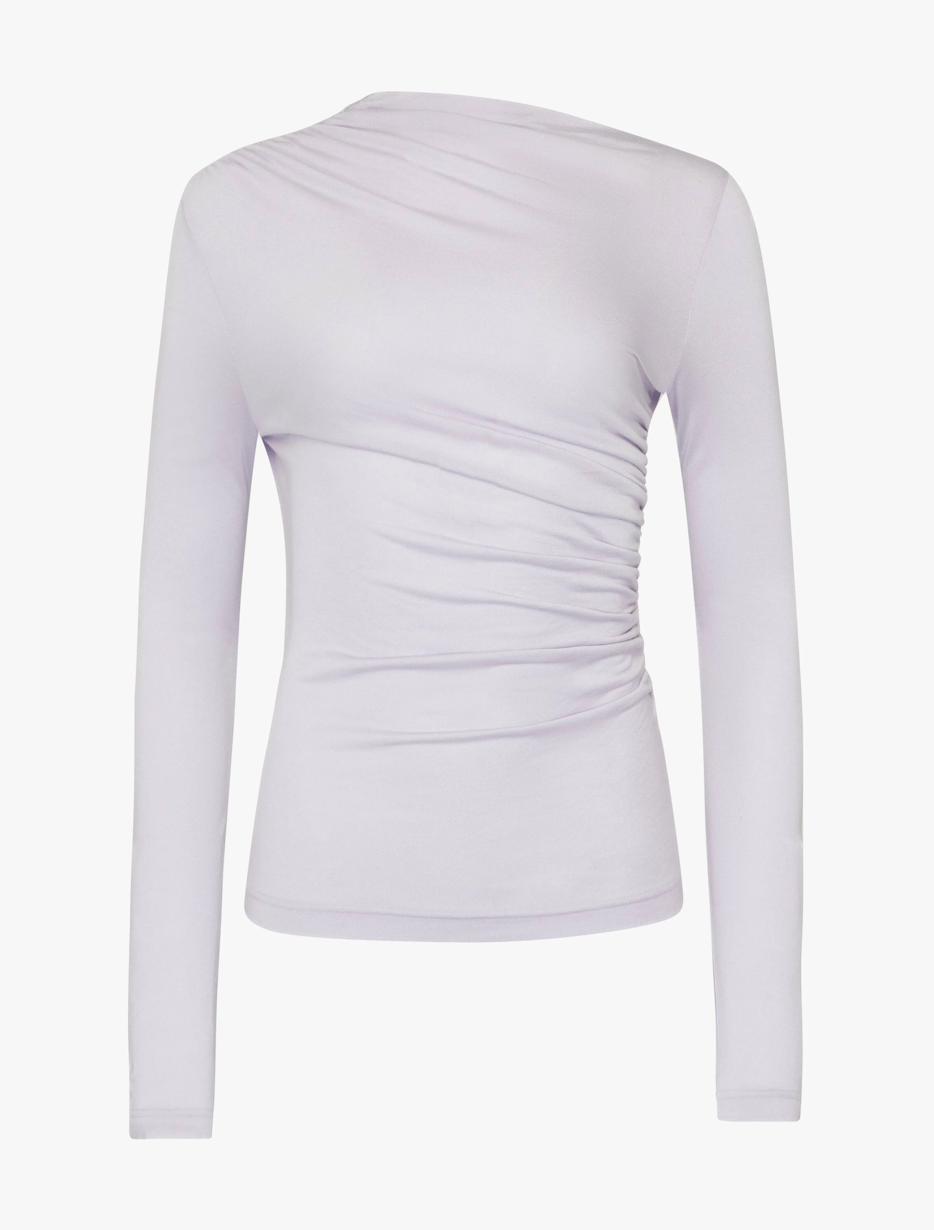 Iphis Draped Long Sleeve Top in Lavendula