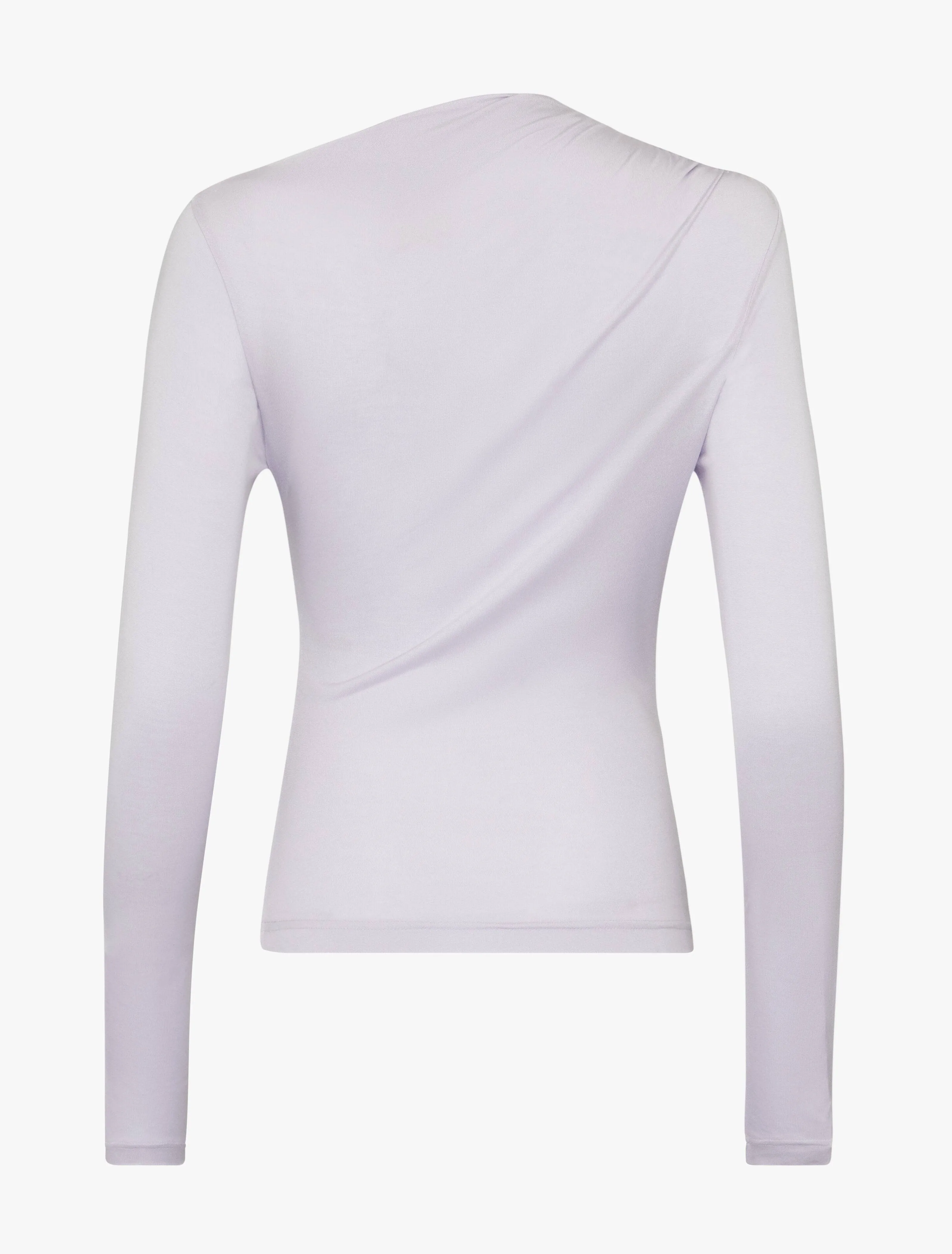 Iphis Draped Long Sleeve Top in Lavendula