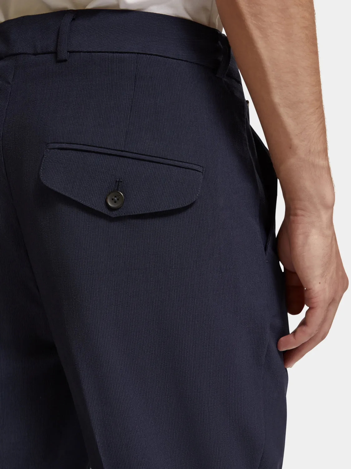 Irving wool-blend seersucker chino