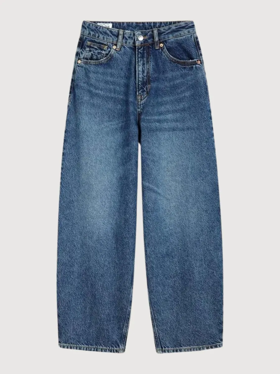 Jeans Leila Cropped Eco Recycled Blue Used | Kings Of Indigo