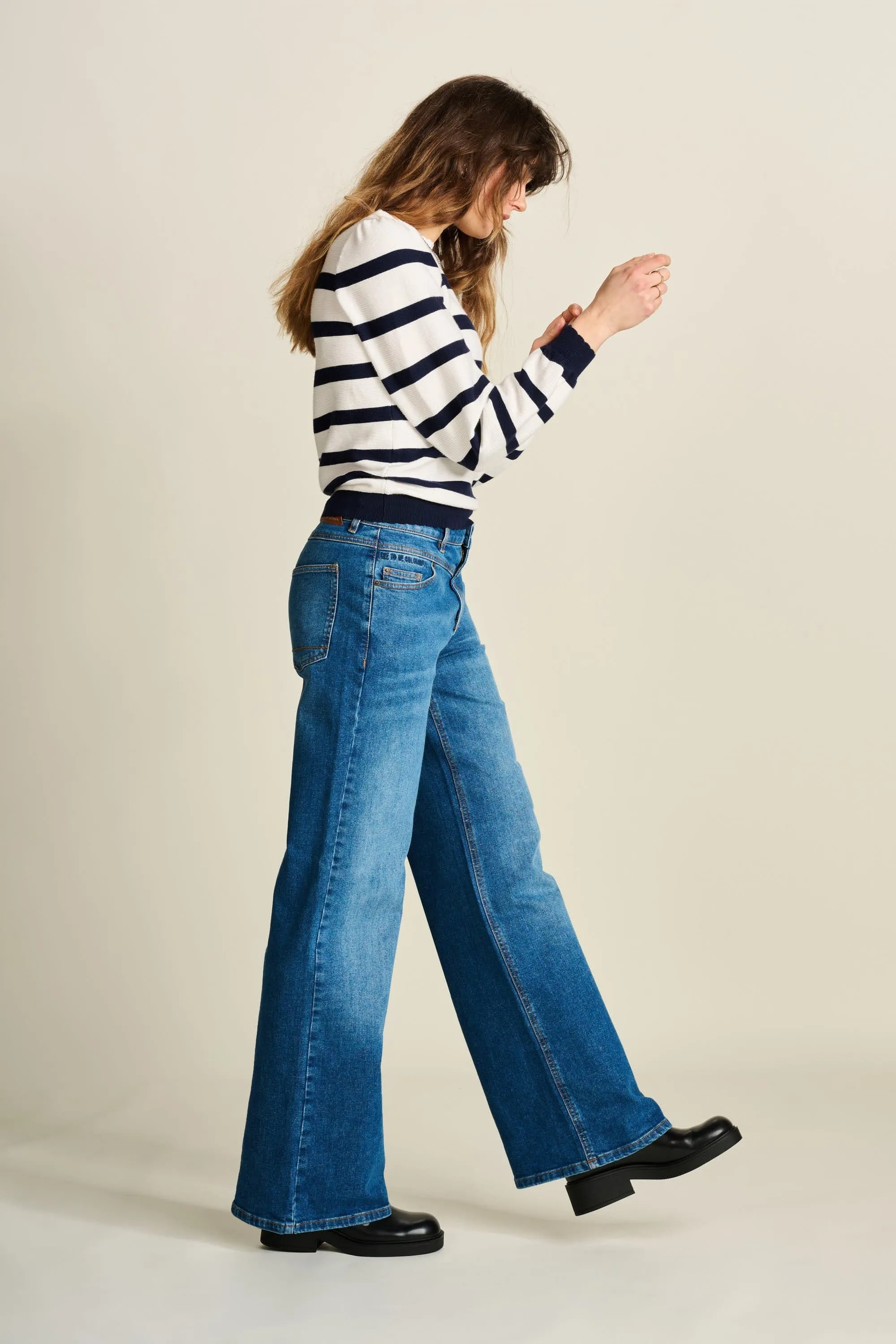 JEANS- Wide leg vintage blue