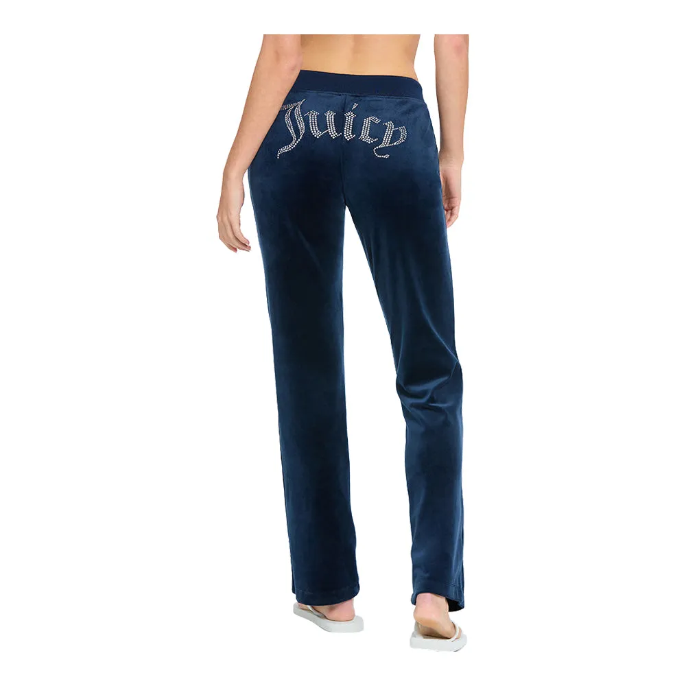 Juicy Couture Women's OG Big Bling Velour Track Pants