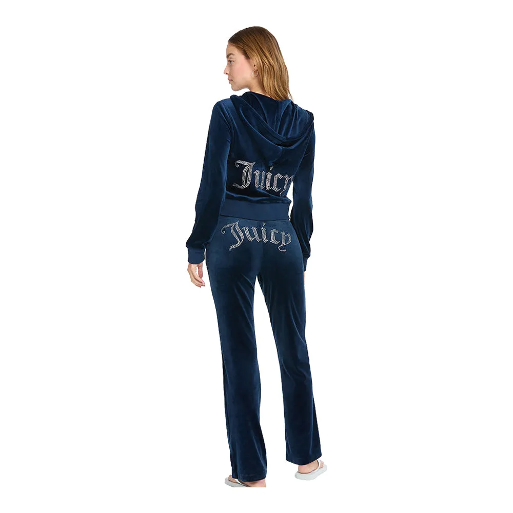 Juicy Couture Women's OG Big Bling Velour Track Pants