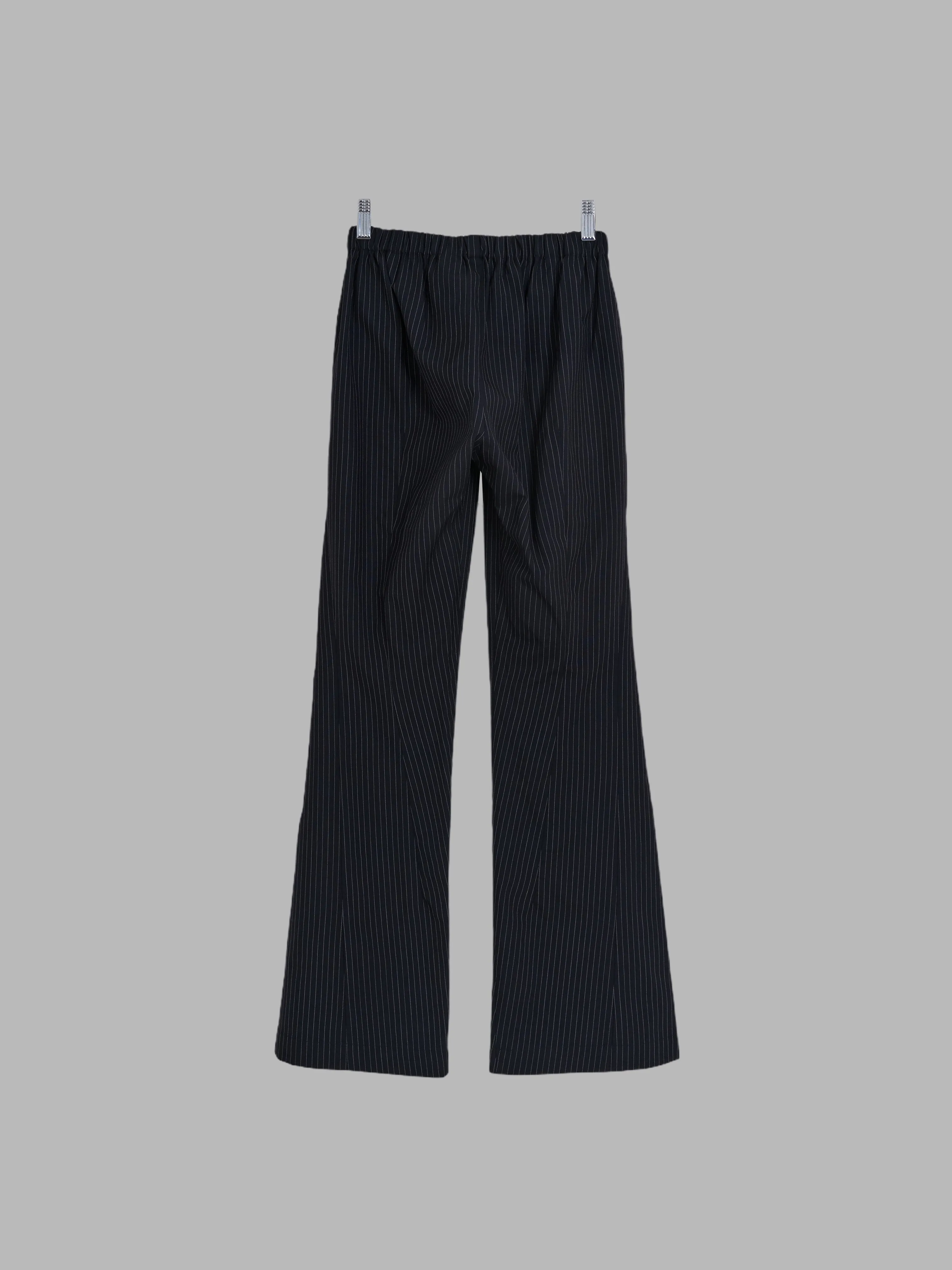 Junya Watanabe Comme des Garcons 1996 striped wool elastic waist flared trousers