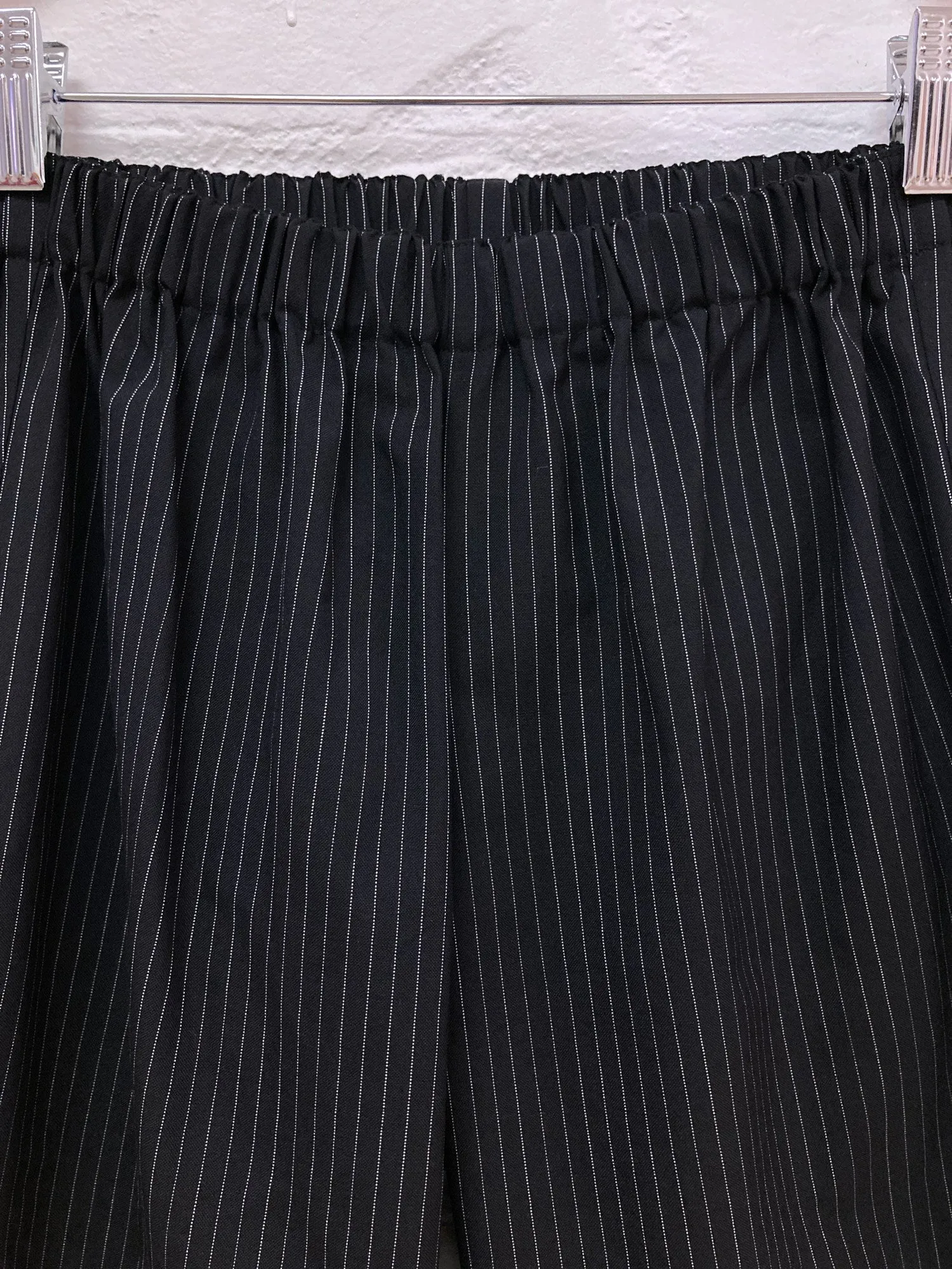 Junya Watanabe Comme des Garcons 1996 striped wool elastic waist flared trousers