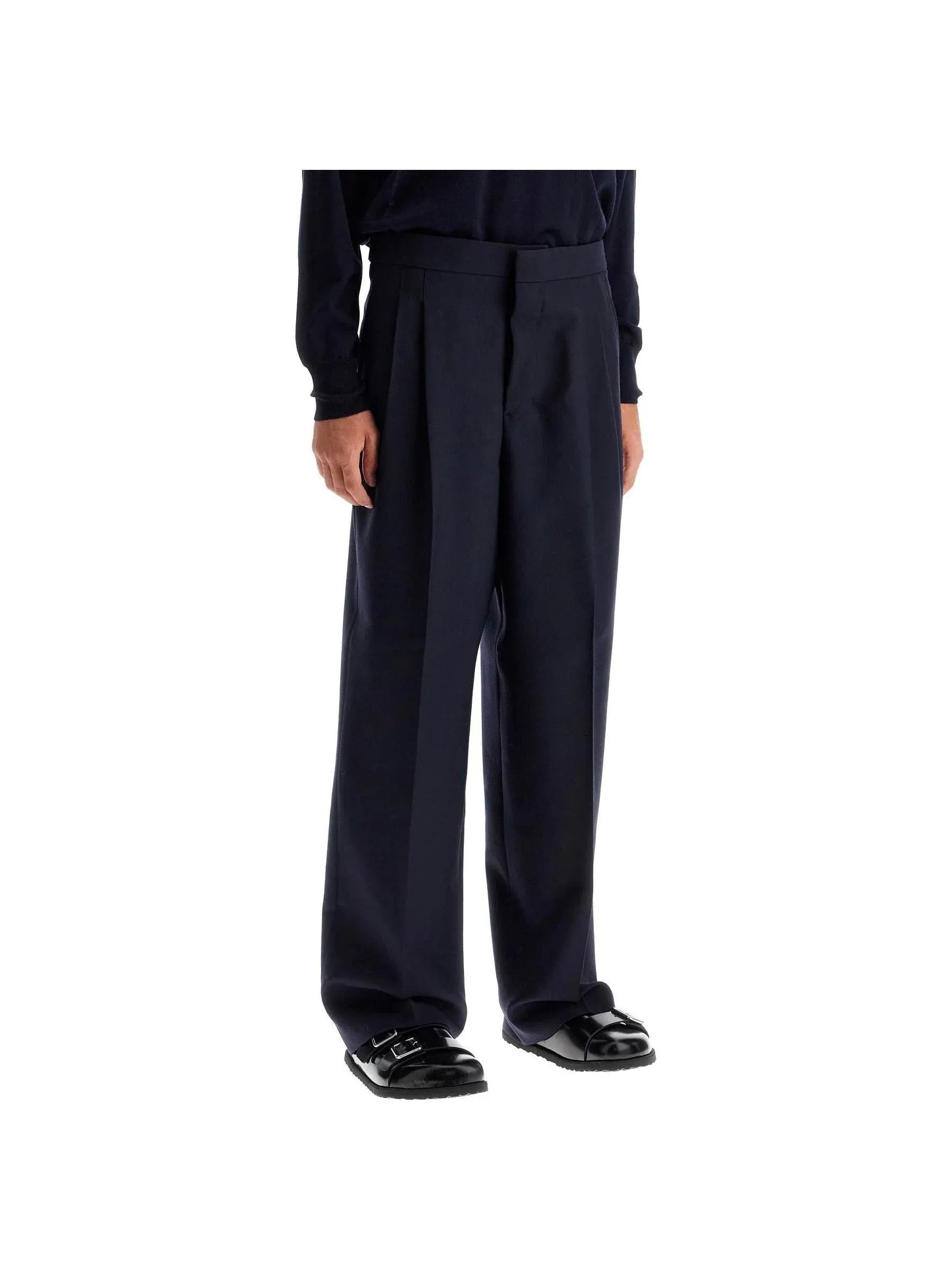 Large Fit Wool Trousers