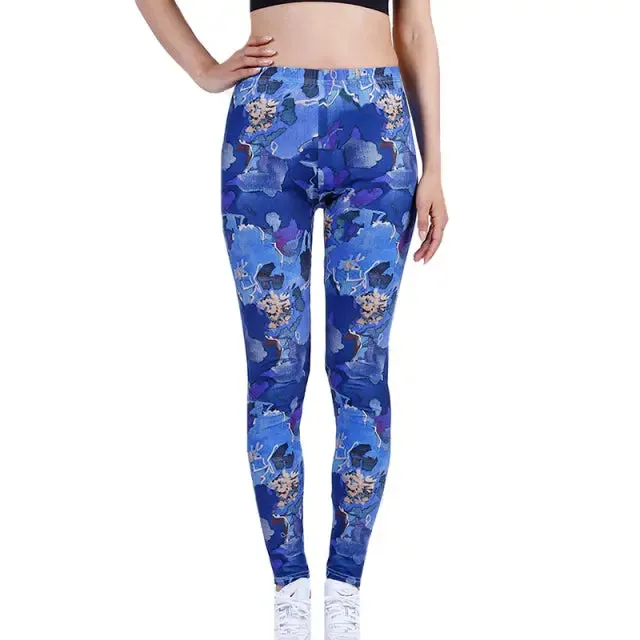 Leggins Graffiti Style Slim Stretch