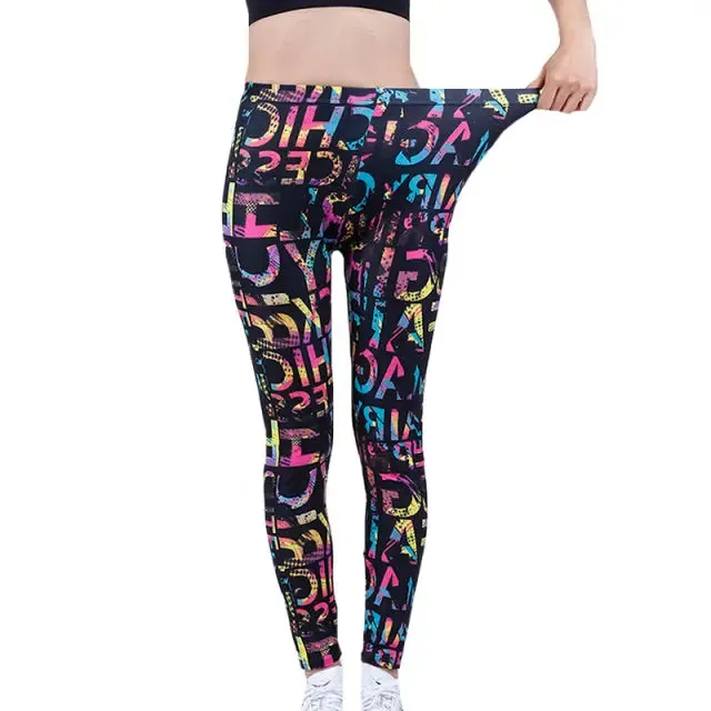 Leggins Graffiti Style Slim Stretch