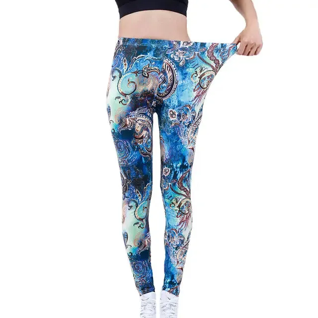 Leggins Graffiti Style Slim Stretch