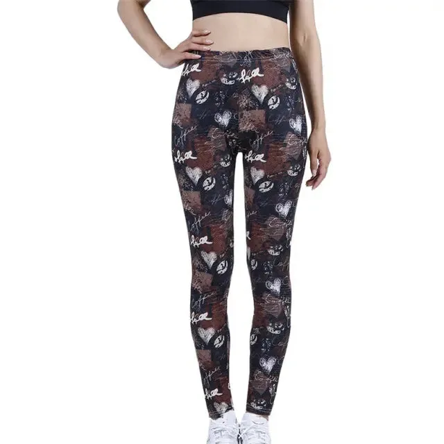 Leggins Graffiti Style Slim Stretch