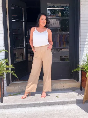 Linen Pin Striped Pants