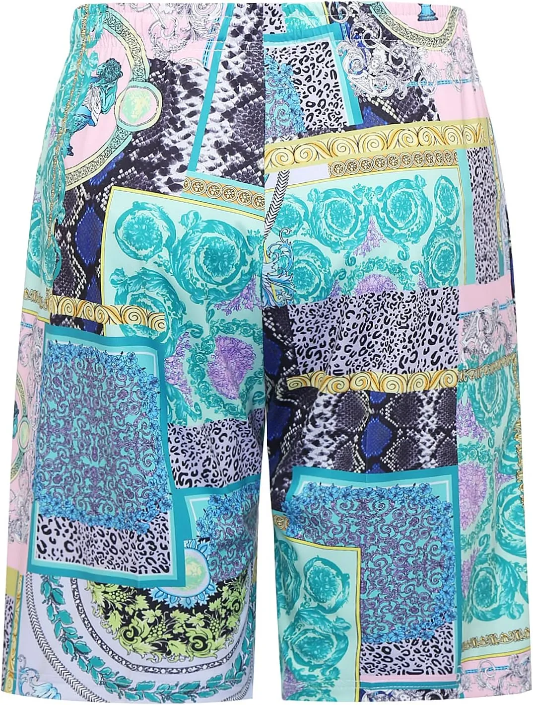 Luxury Brand Mens Printed Elastic Waist Drawstring Quick Dry Stretch Beach Swim Board Track Shorts Swimsuits