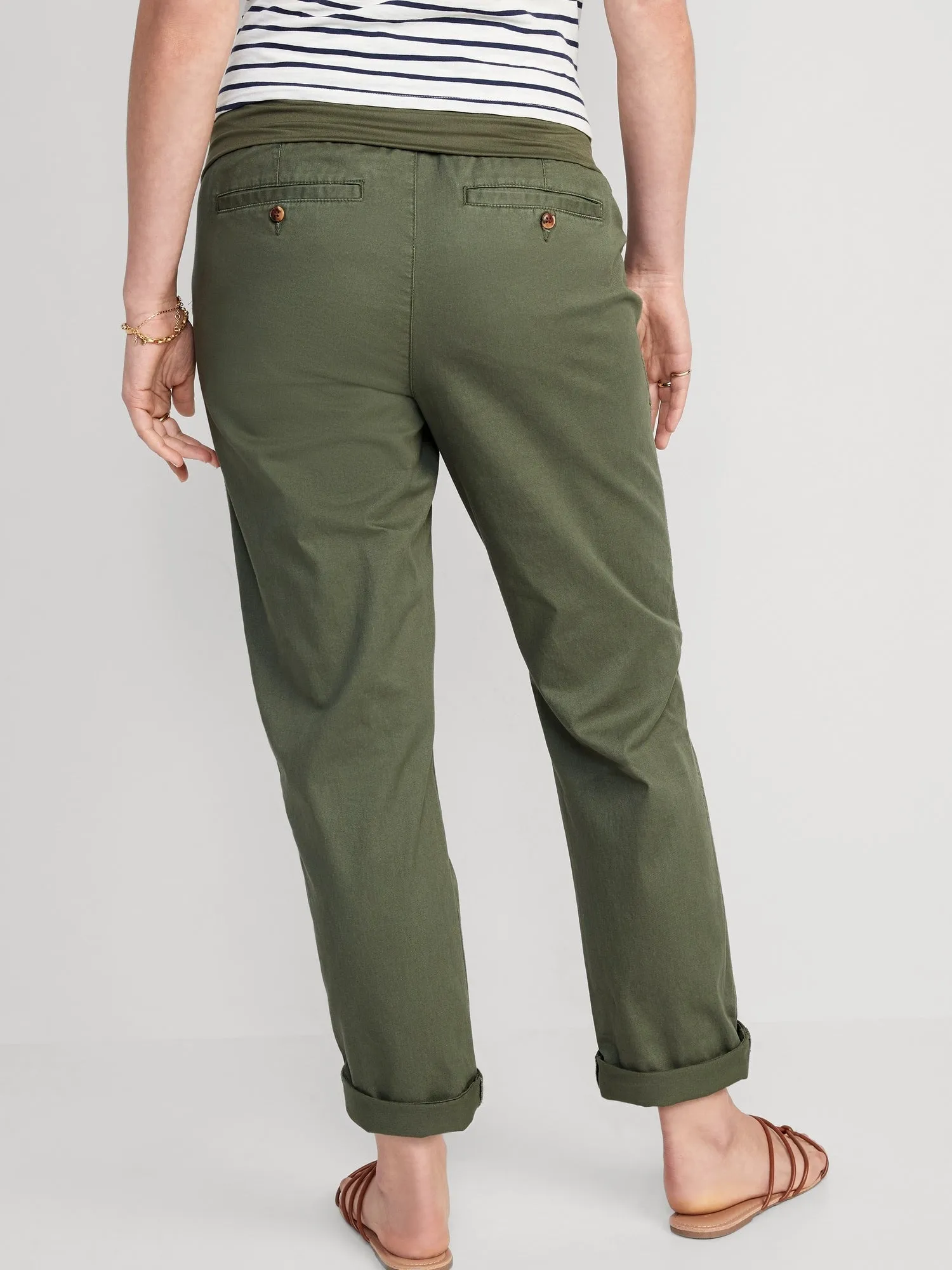 Maternity Rollover-Waist OGC Chino Pants