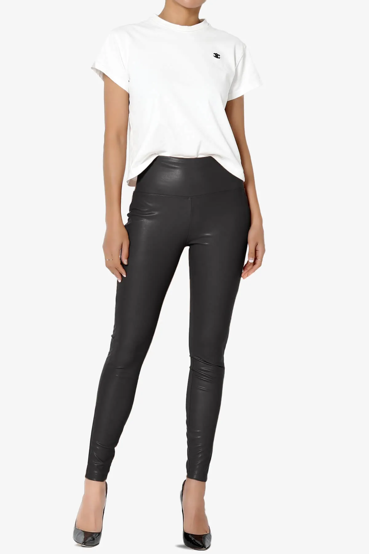 Mayari High Rise Faux Leather Leggings PLUS