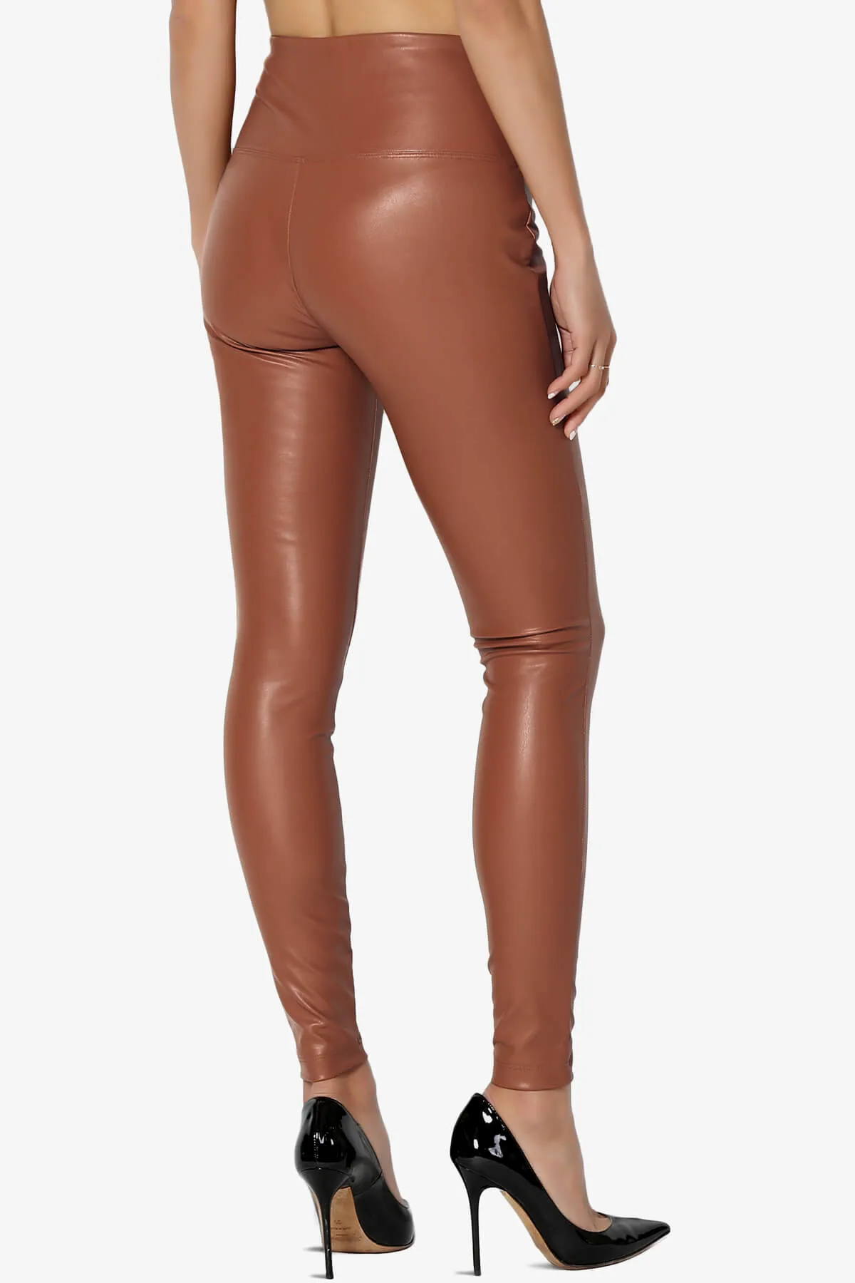 Mayari High Rise Faux Leather Leggings PLUS