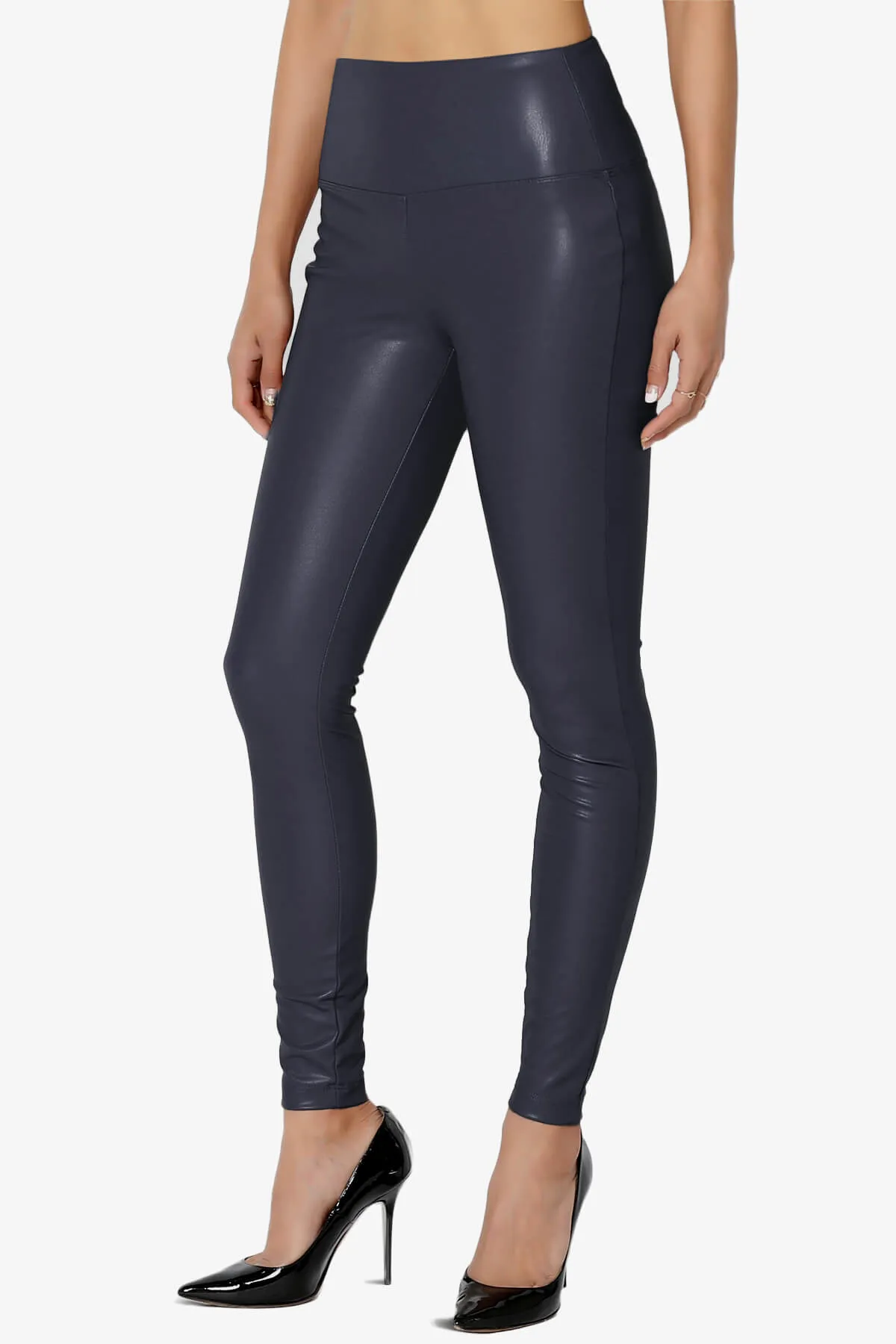 Mayari High Rise Faux Leather Leggings PLUS