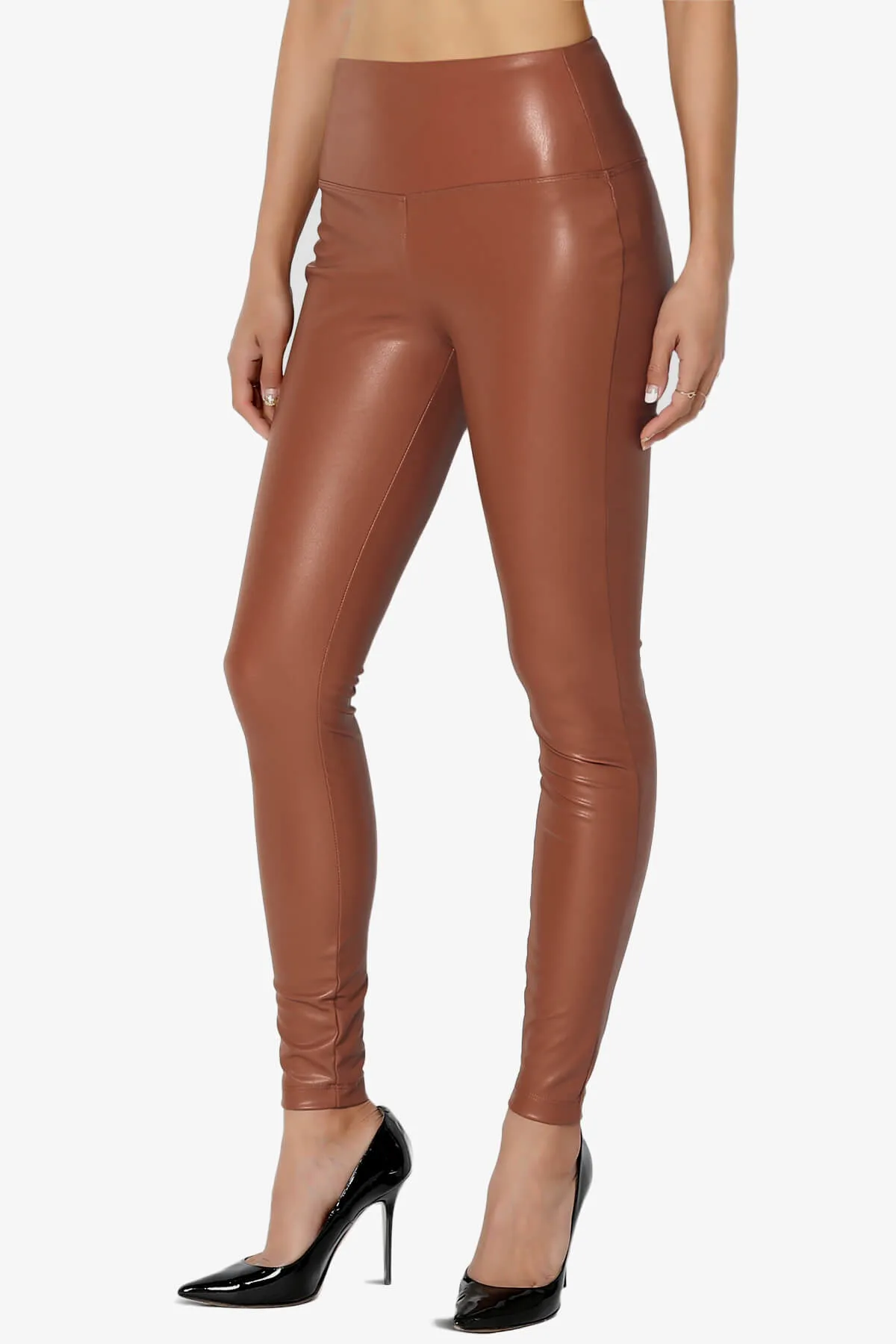 Mayari High Rise Faux Leather Leggings PLUS