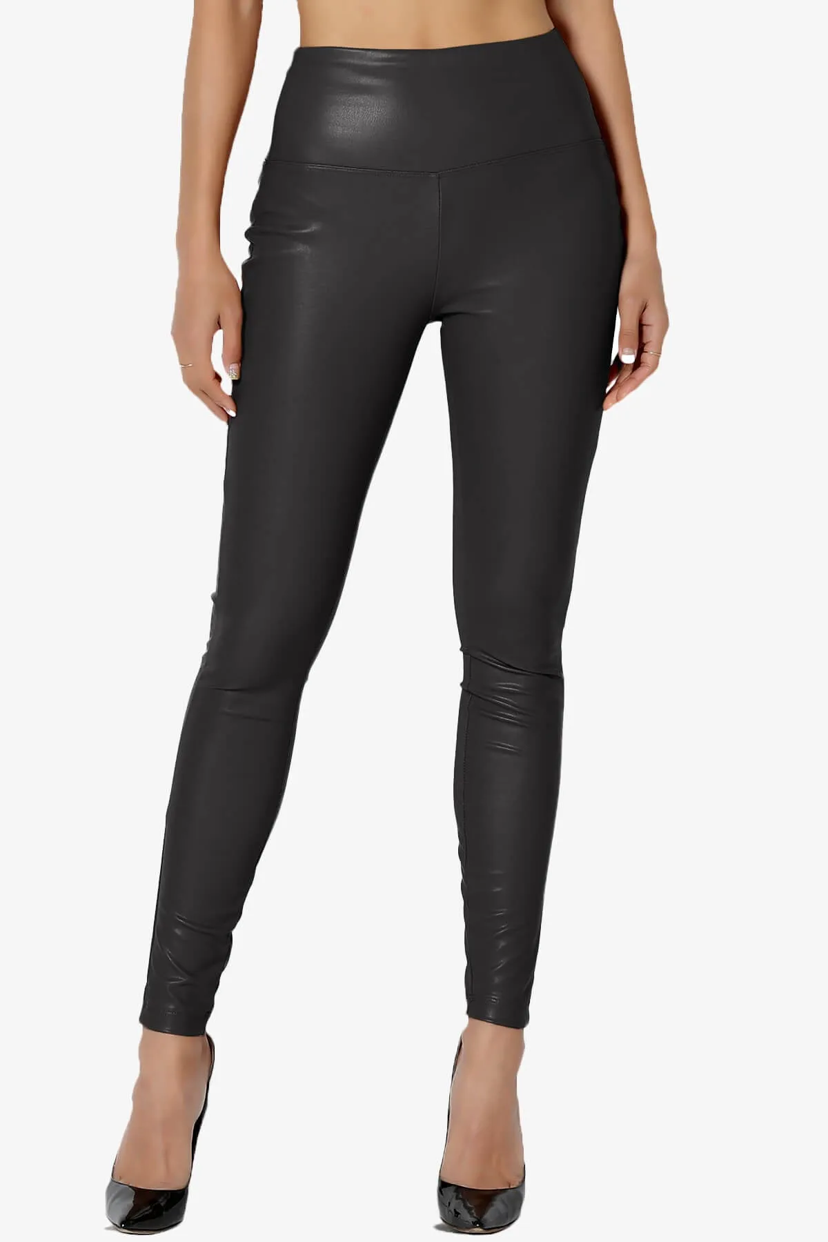 Mayari High Rise Faux Leather Leggings PLUS