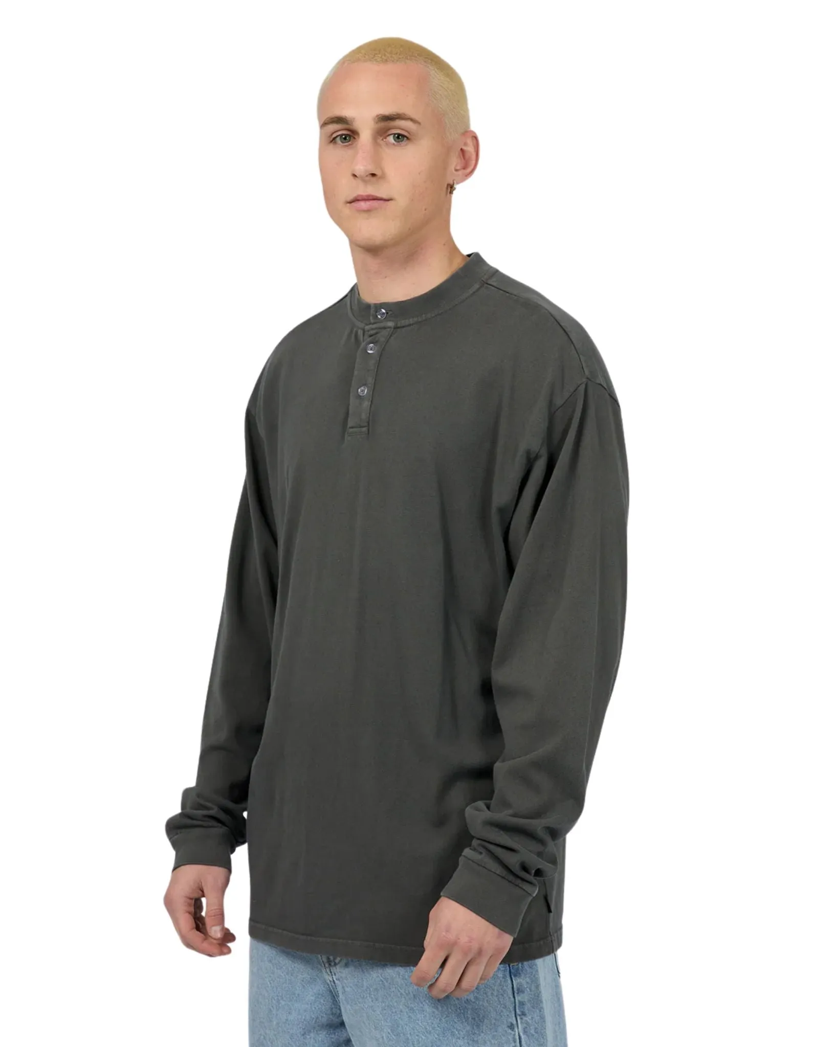 Mens Henley LS Top