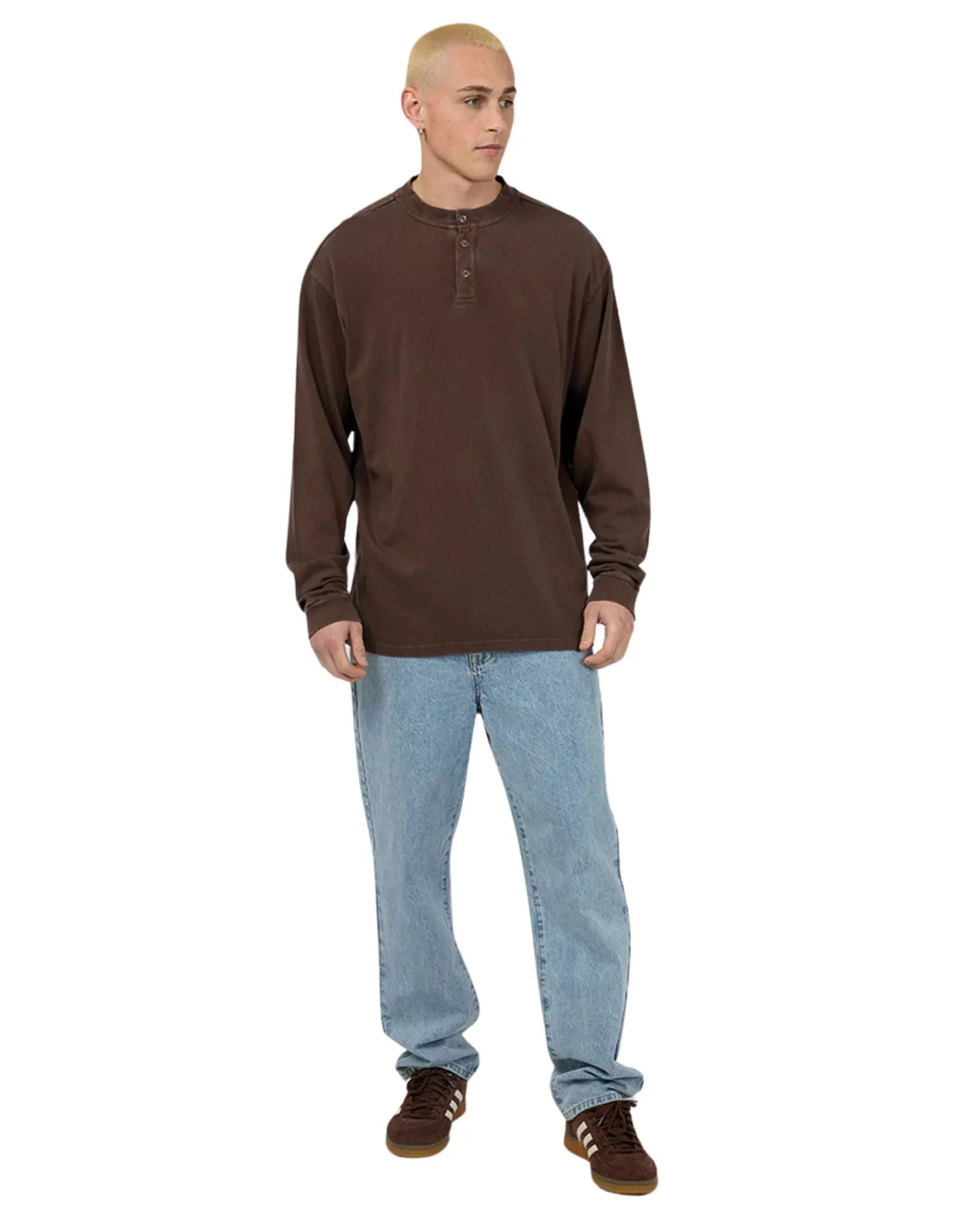 Mens Henley LS Top
