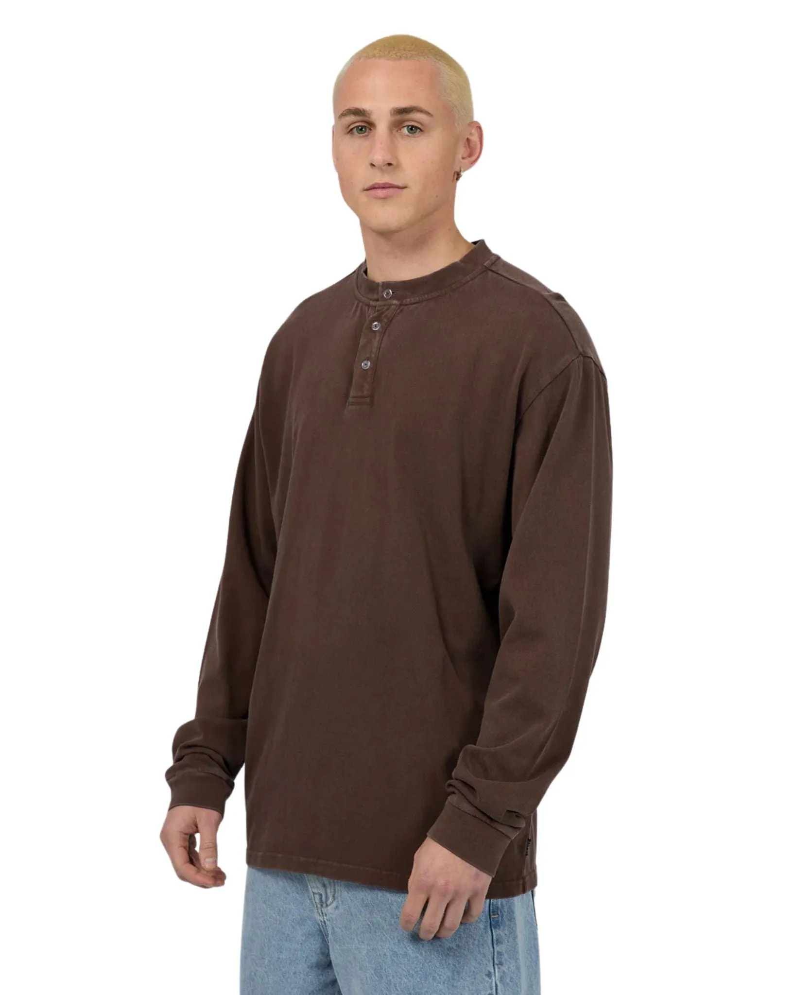 Mens Henley LS Top