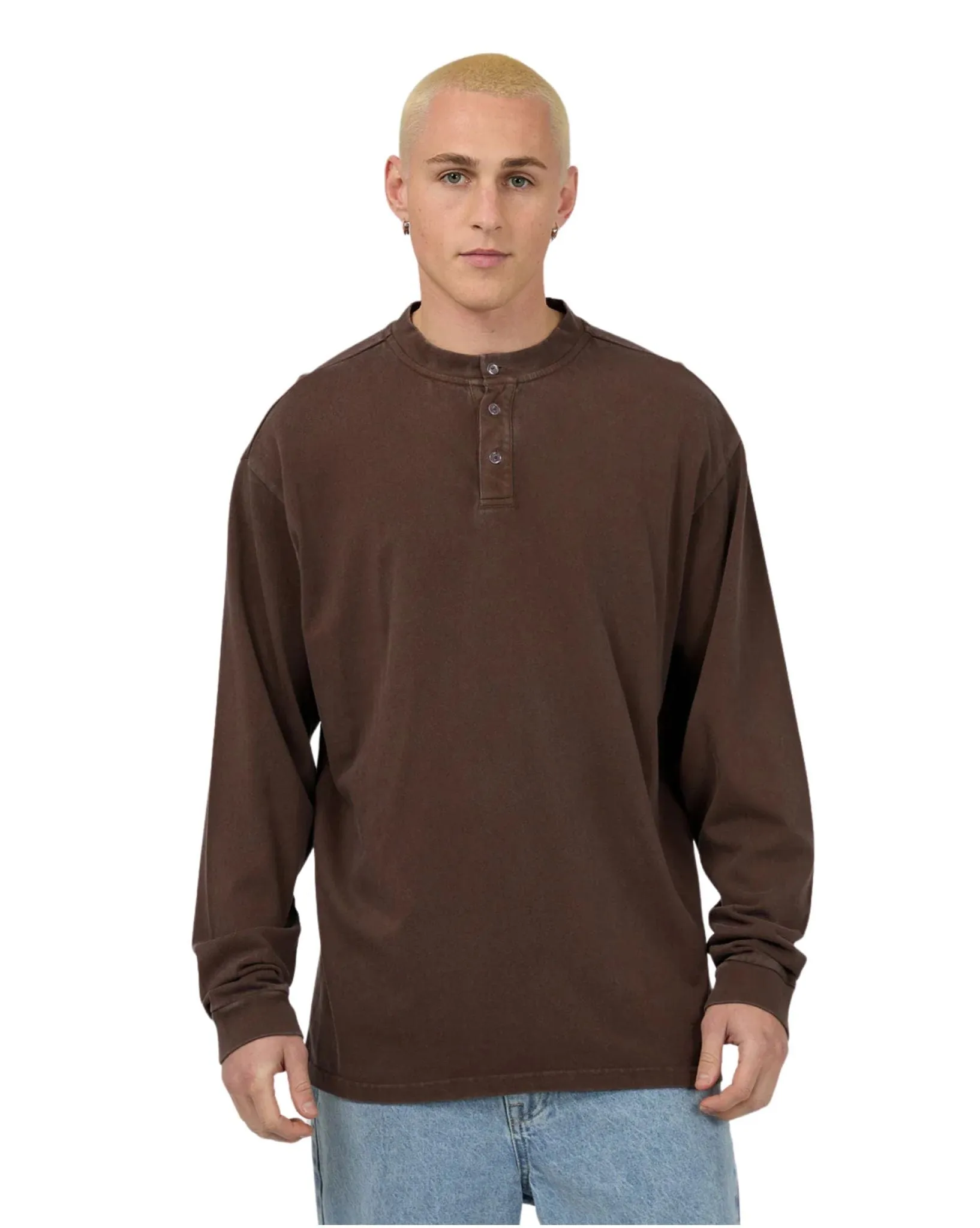 Mens Henley LS Top