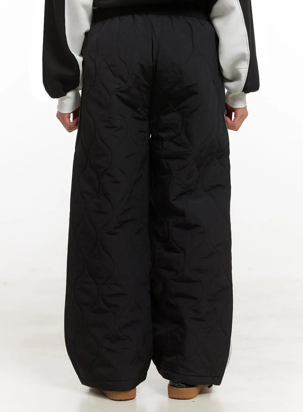 Men's Quilted Wide-Leg Track Pants ID431