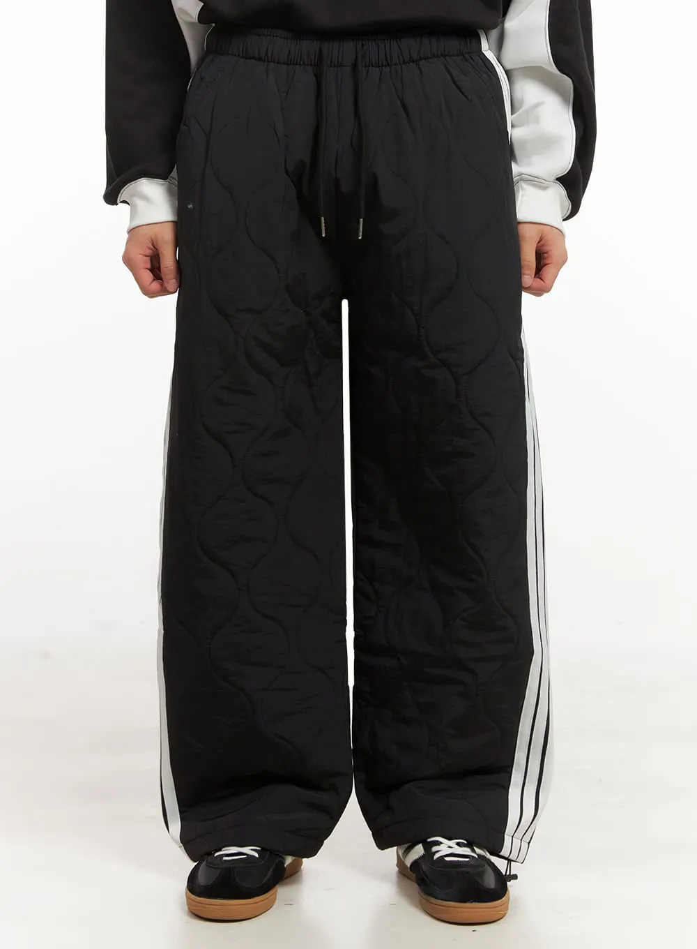 Men's Quilted Wide-Leg Track Pants ID431