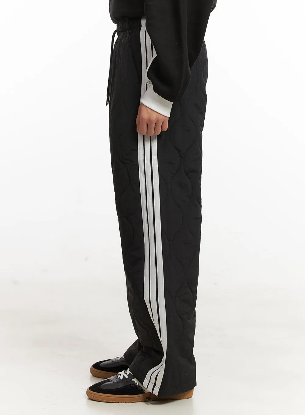 Men's Quilted Wide-Leg Track Pants ID431