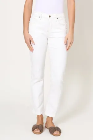 Mid Rise Straight Leg White