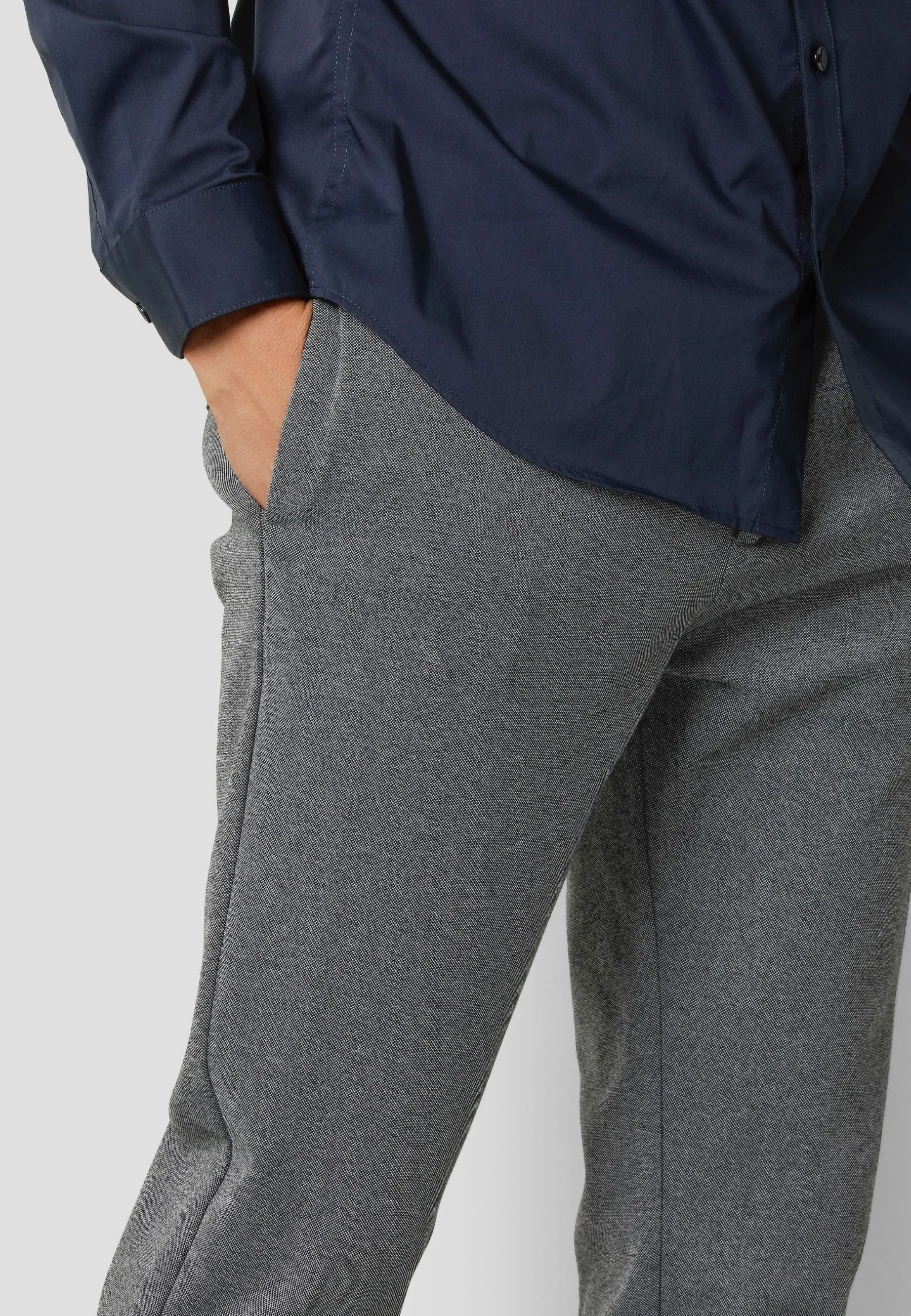 Milano jersey stretch pants - Mørkegrå Mix