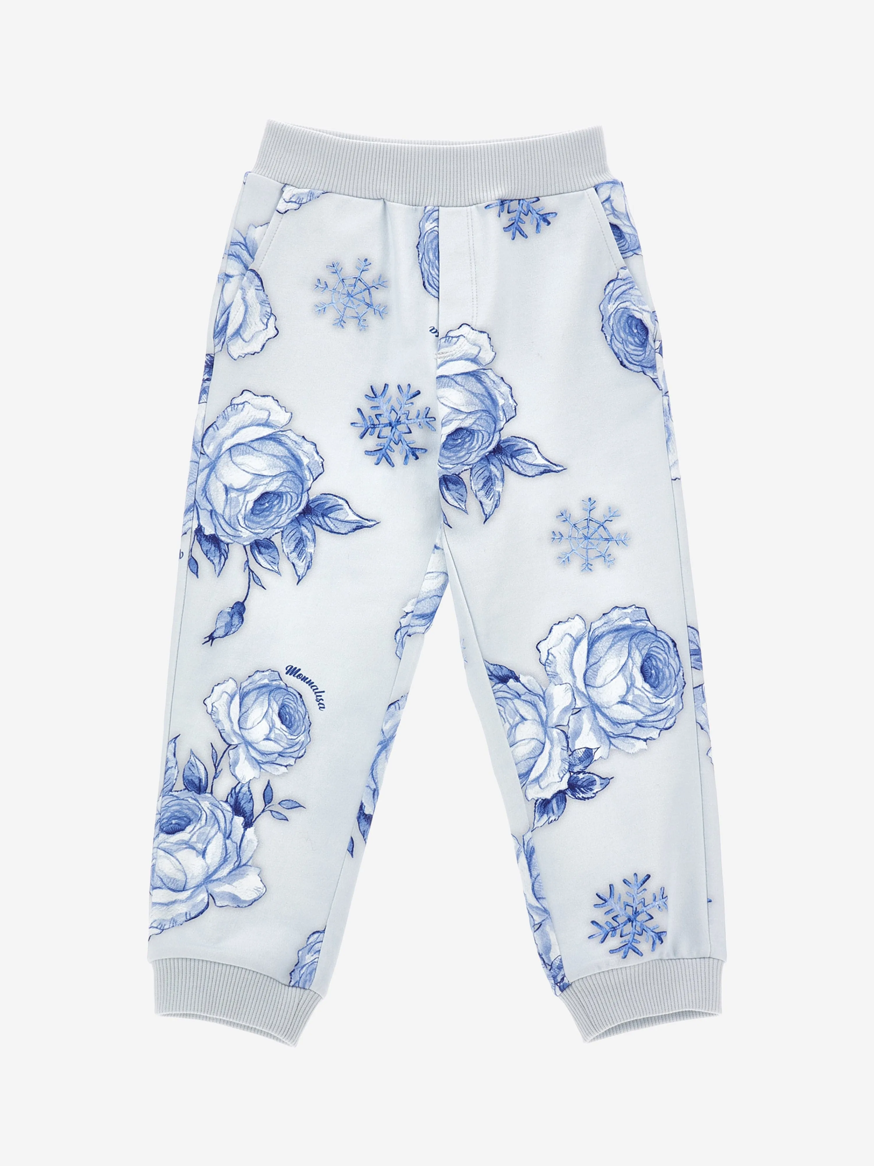 Monnalisa Girls Frozen Print Joggers in White