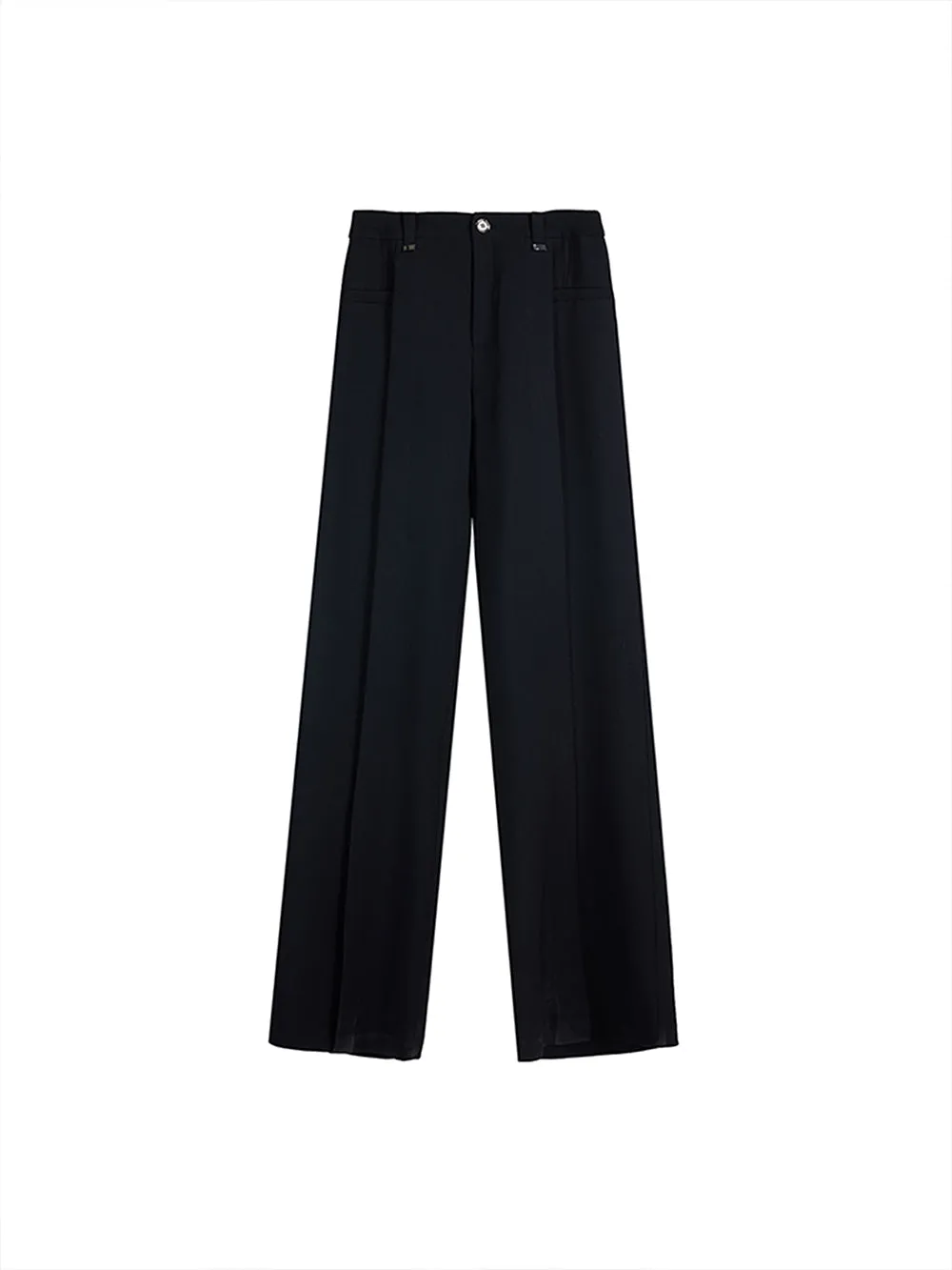 MUKTANK X MODULER Metallic Structural Feel Straight-Leg Trousers