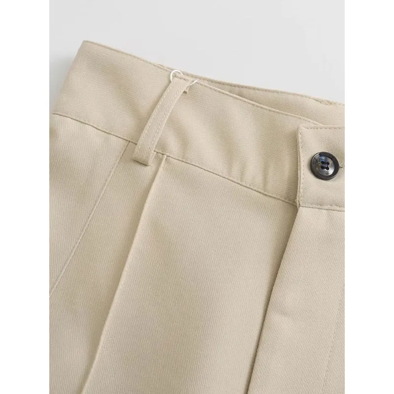 Office Wear High Waist Straight Pants For Women