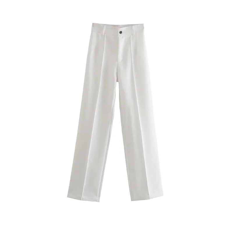 Office Wear High Waist Straight Pants For Women