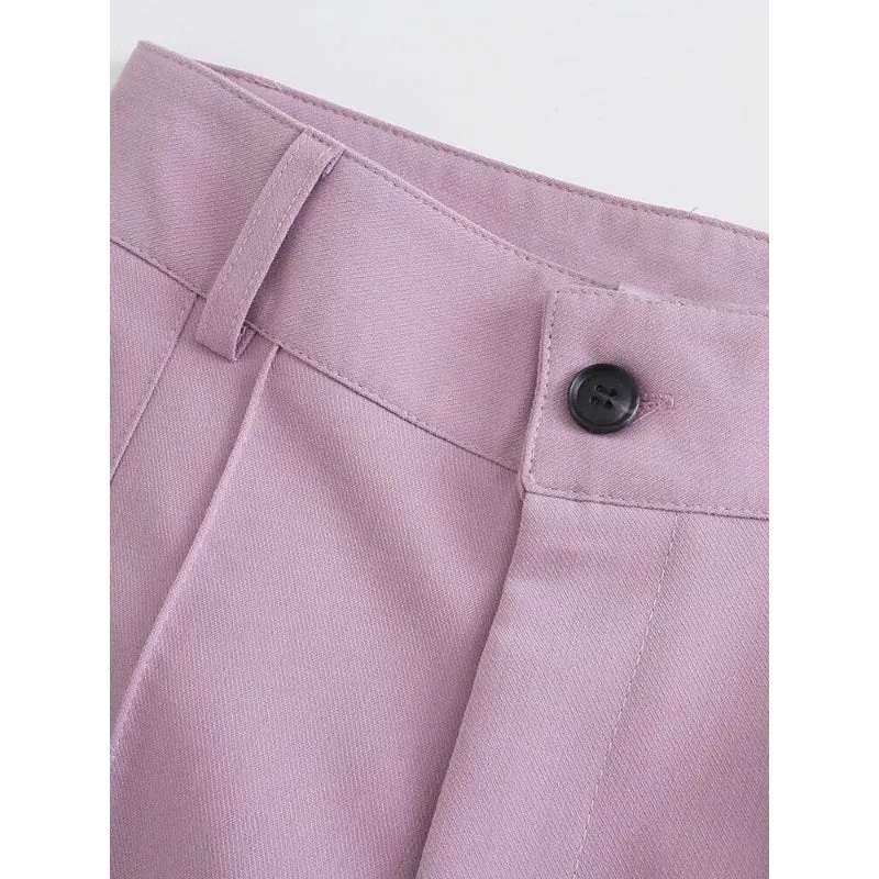 Office Wear High Waist Straight Pants For Women