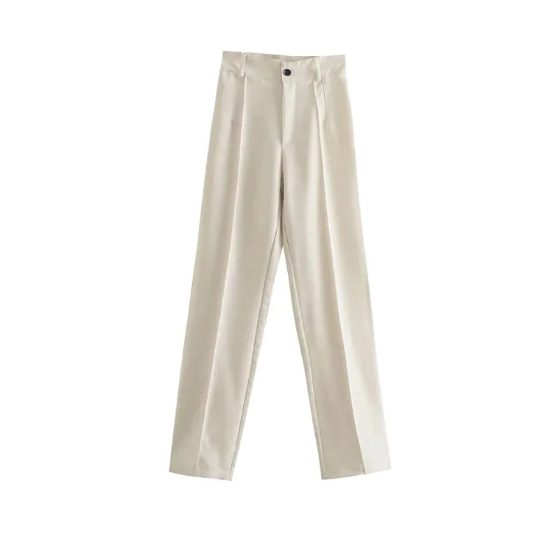 Office Wear High Waist Straight Pants For Women