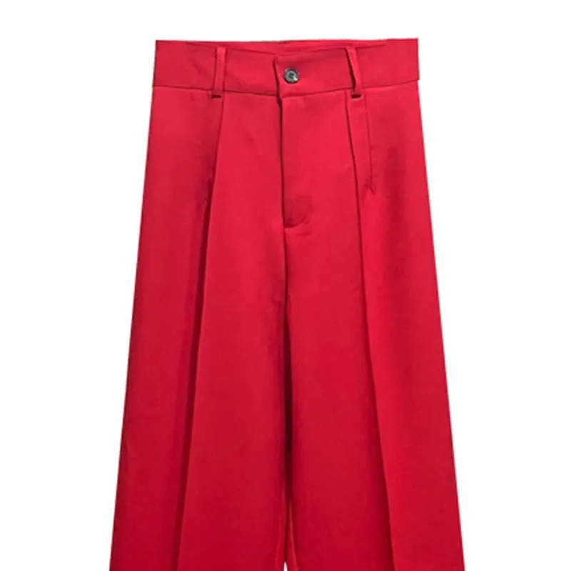Office Wear High Waist Straight Pants For Women