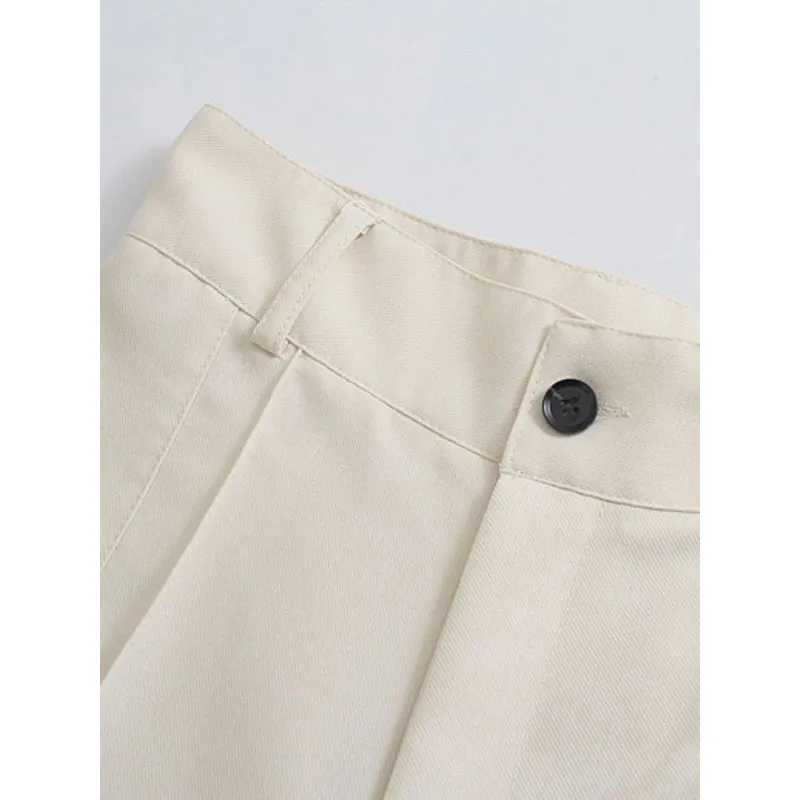 Office Wear High Waist Straight Pants For Women