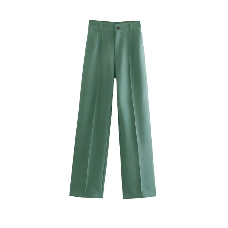 Office Wear High Waist Straight Pants For Women